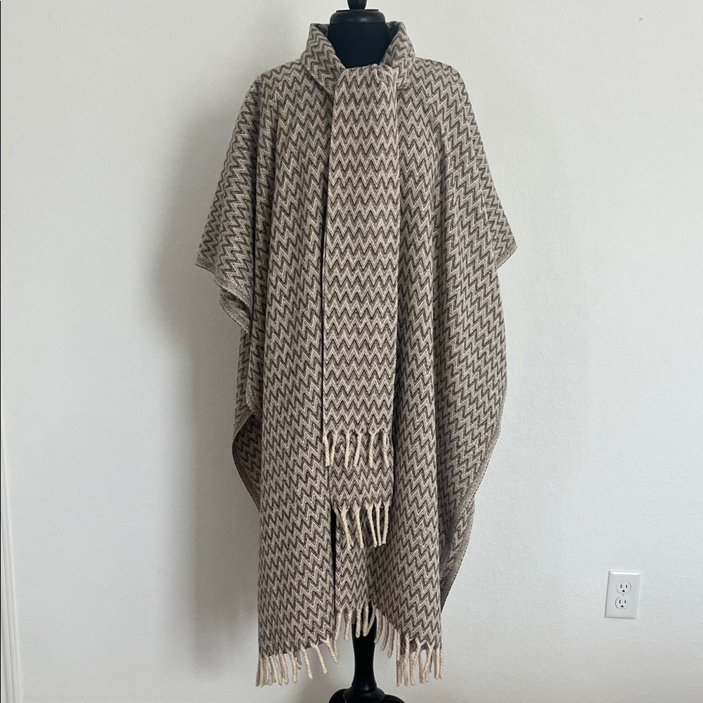 Chevron Patterned poncho